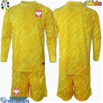 Poland Goalkeeper Replica Home Minikit Euro 2024 Long Sleeve (+ pants)